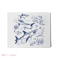 Retro Ocean Animal Wildlife Shark Fish Octopus Nature Mousepad thumb 0