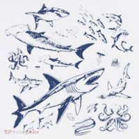 Retro Ocean Animal Wildlife Shark Fish Octopus Nature Mousepad thumb 1