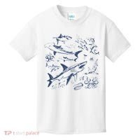 Retro Ocean Animal Wildlife Shark Fish Octopus Nature Kids T-Shirt thumb 0