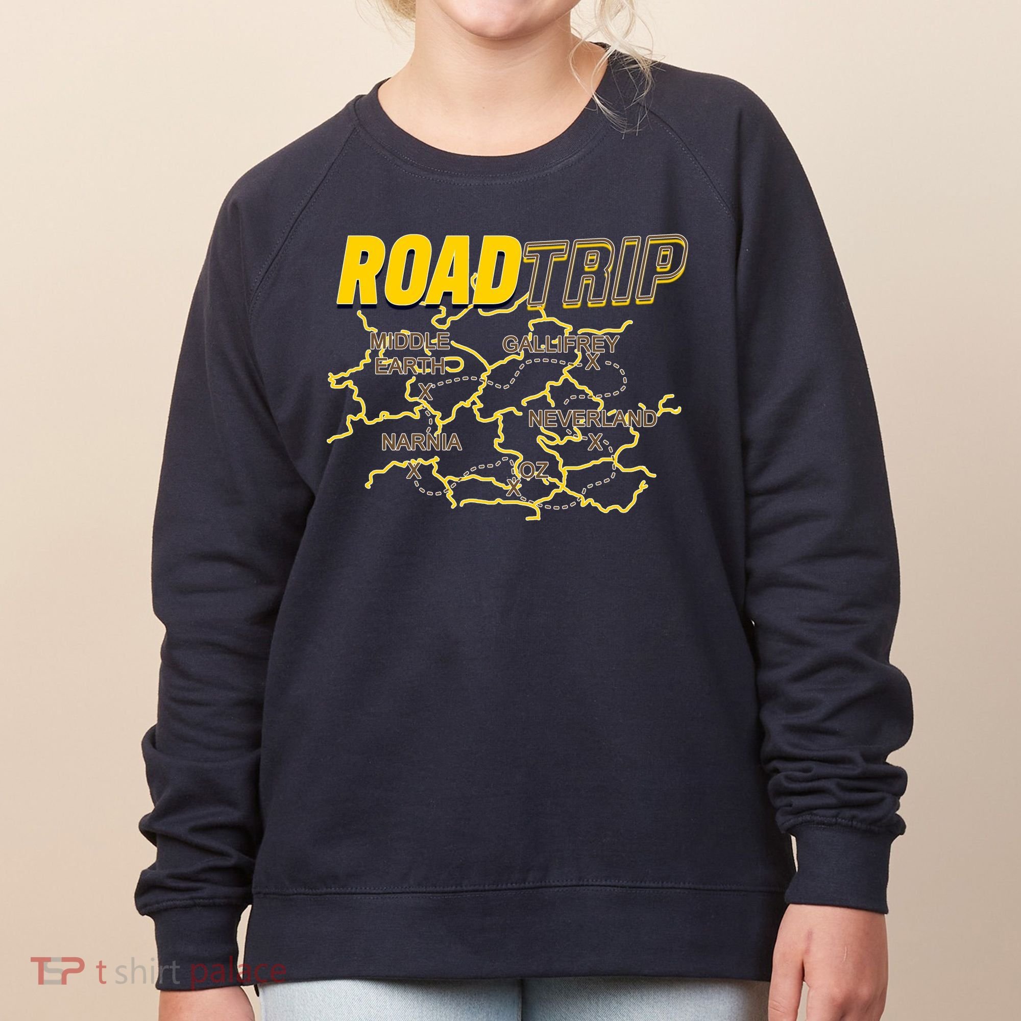 Road Trip Fantasy Treasure Map Women's Sweatshirt