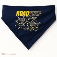 Road Trip Fantasy Treasure Map USA-Made Doggie Bandana thumb 0