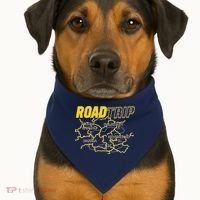 Road Trip Fantasy Treasure Map USA-Made Doggie Bandana thumb 1