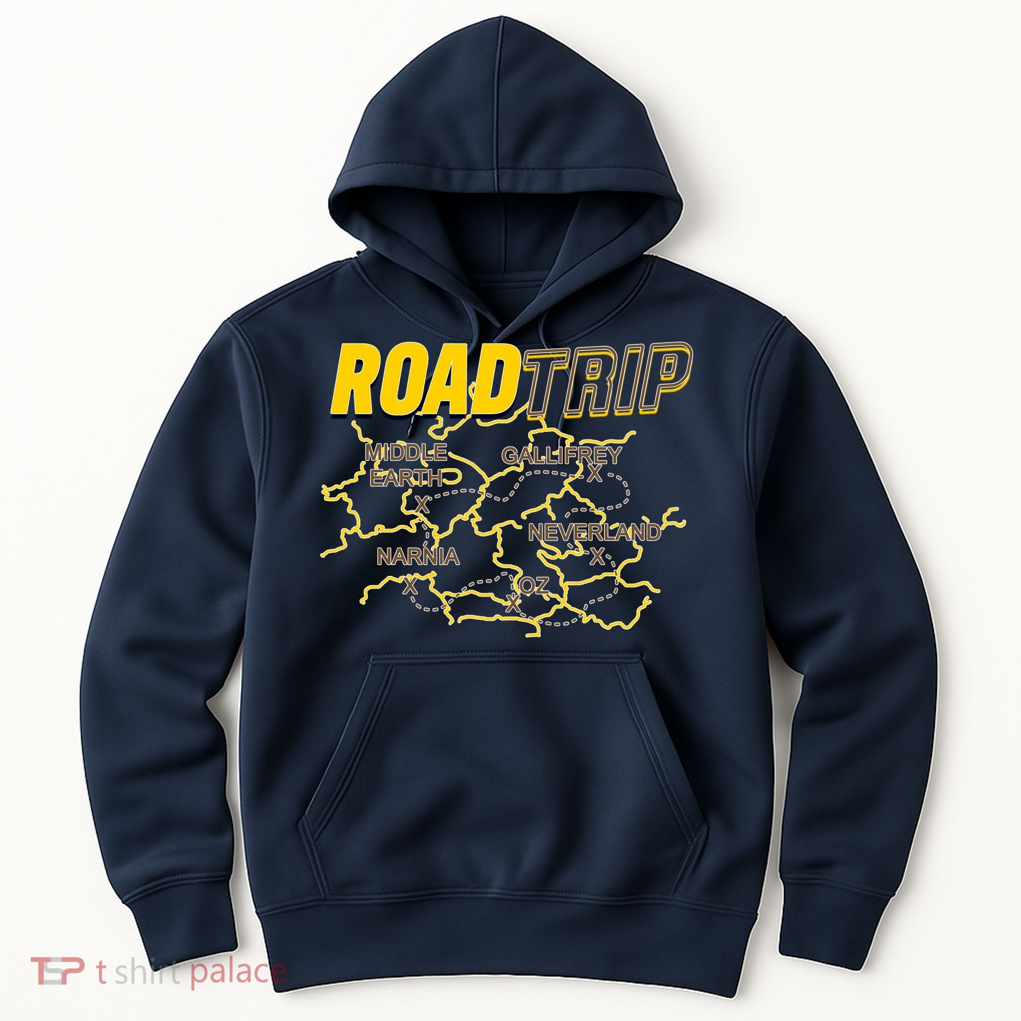 Road Trip Fantasy Treasure Map Hoodie