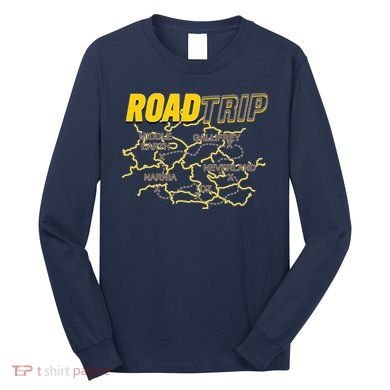 Road Trip Fantasy Treasure Map Long Sleeve Shirt