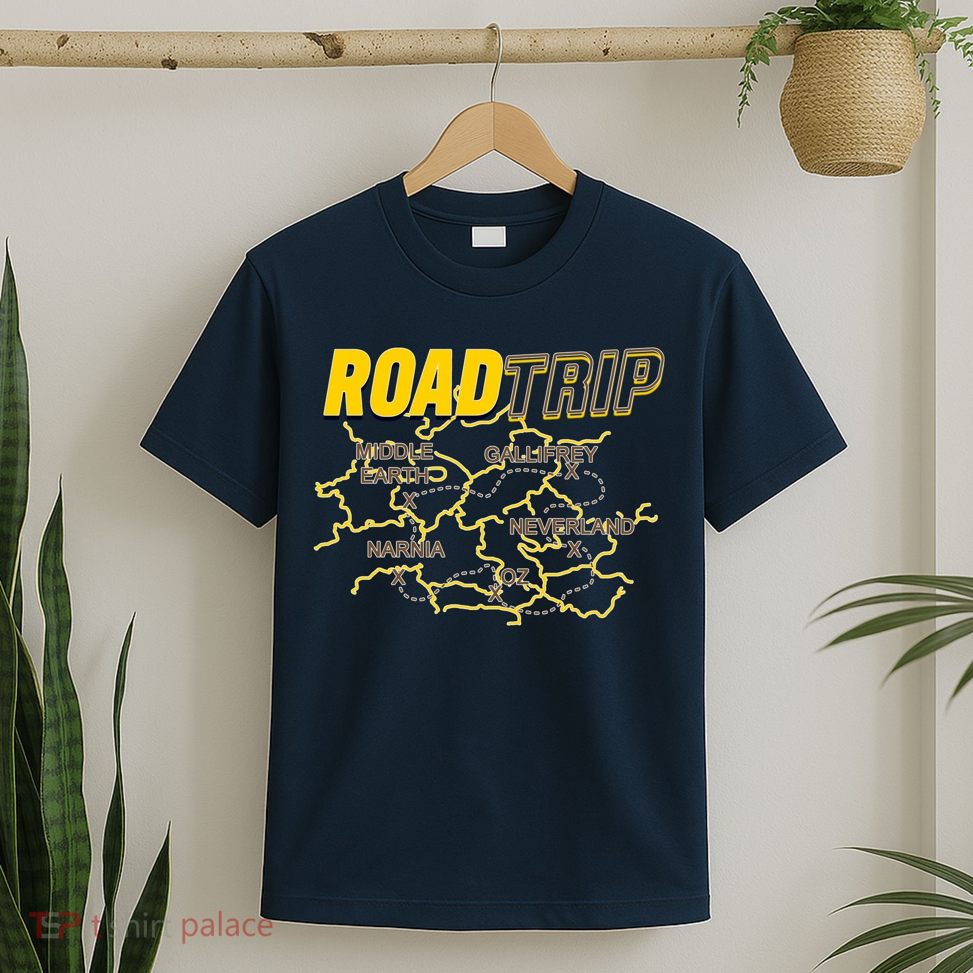 Road Trip Fantasy Treasure Map T-Shirt