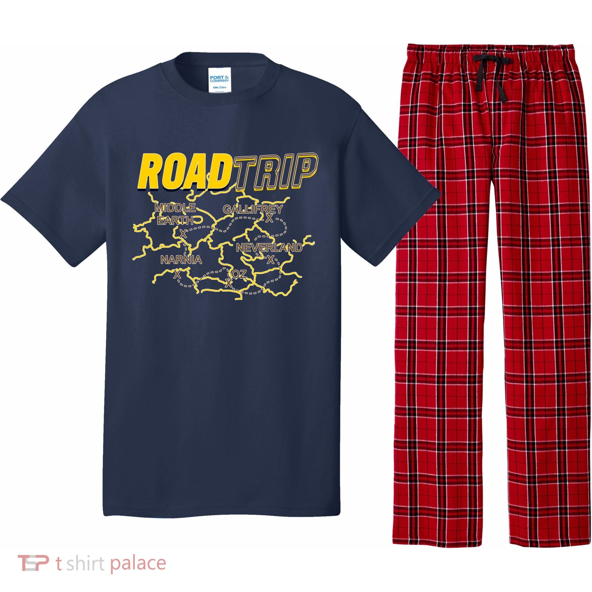 Road Trip Fantasy Treasure Map Pajama Set
