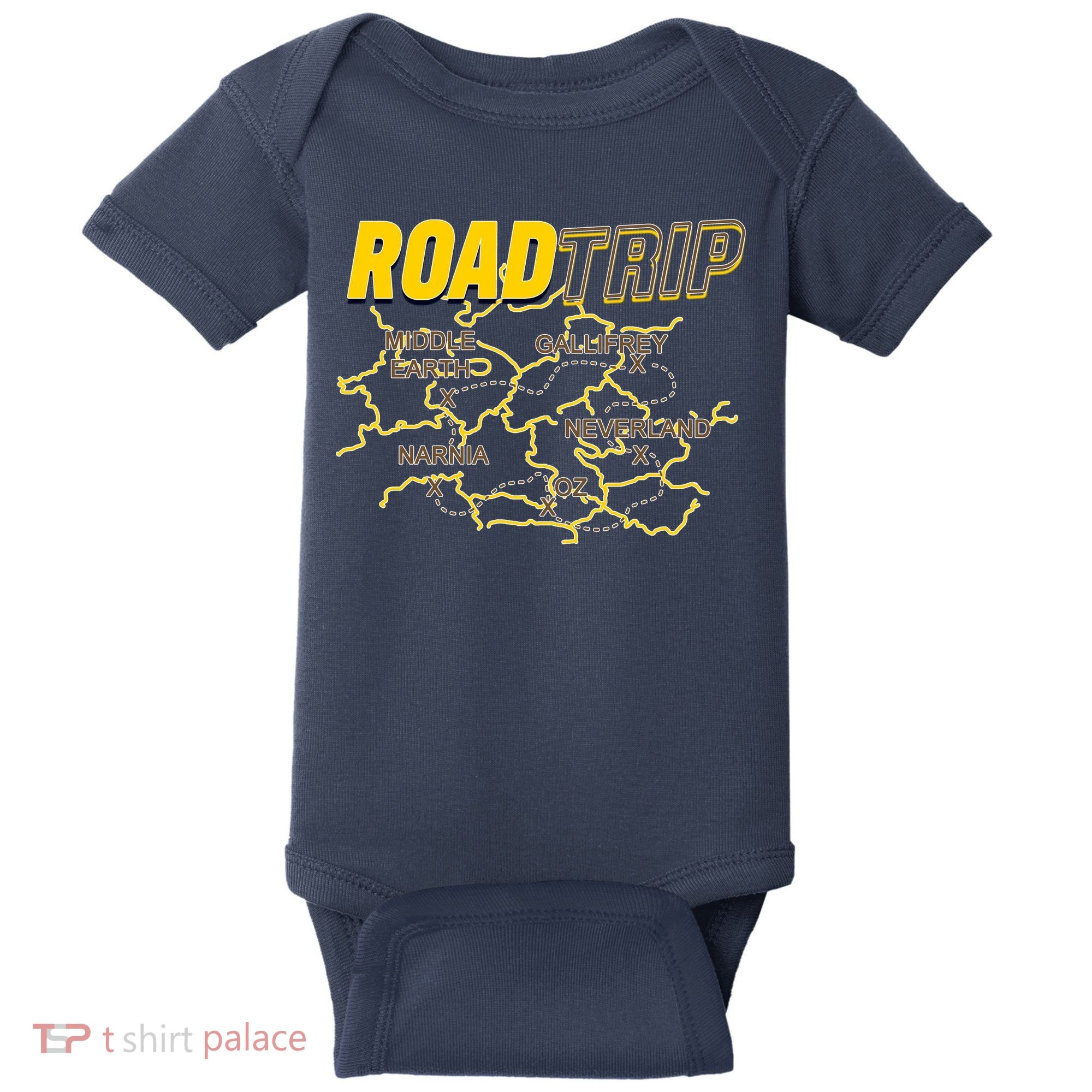 Road Trip Fantasy Treasure Map Baby Bodysuit