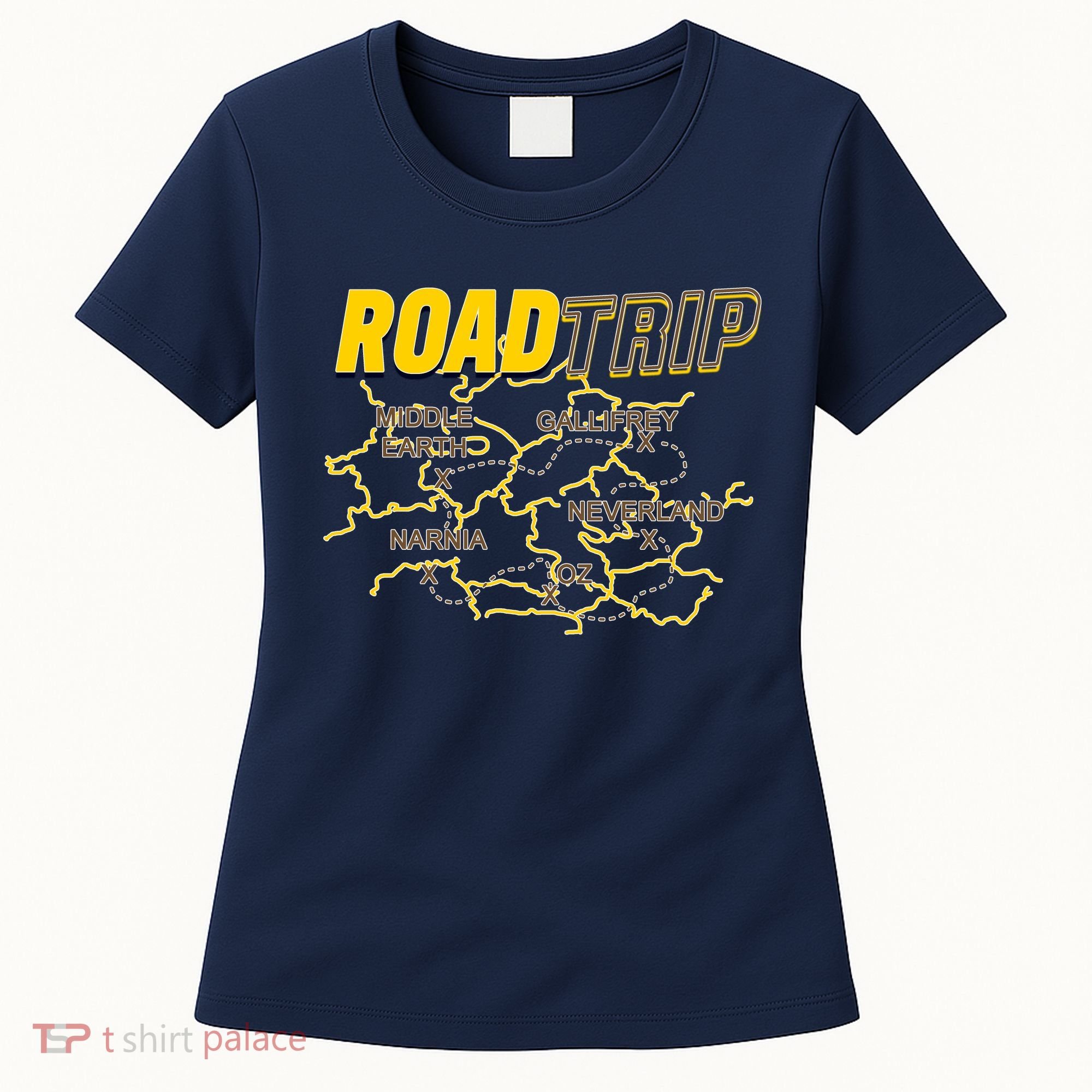 Road Trip Fantasy Treasure Map Women's T-Shirt
