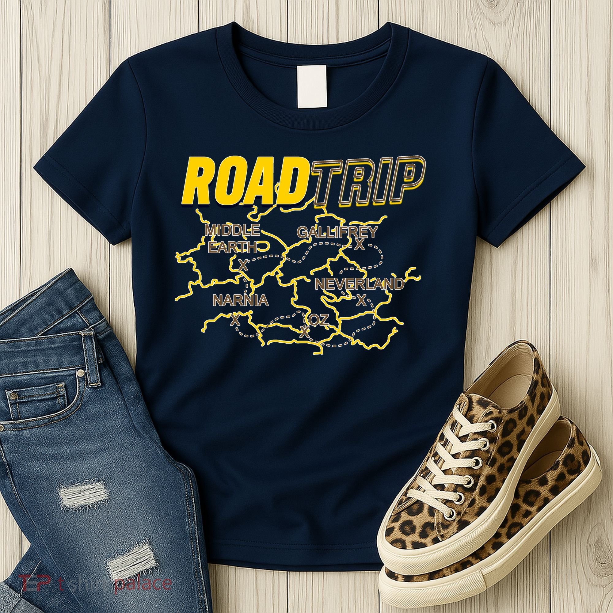 Road Trip Fantasy Treasure Map Women's T-Shirt