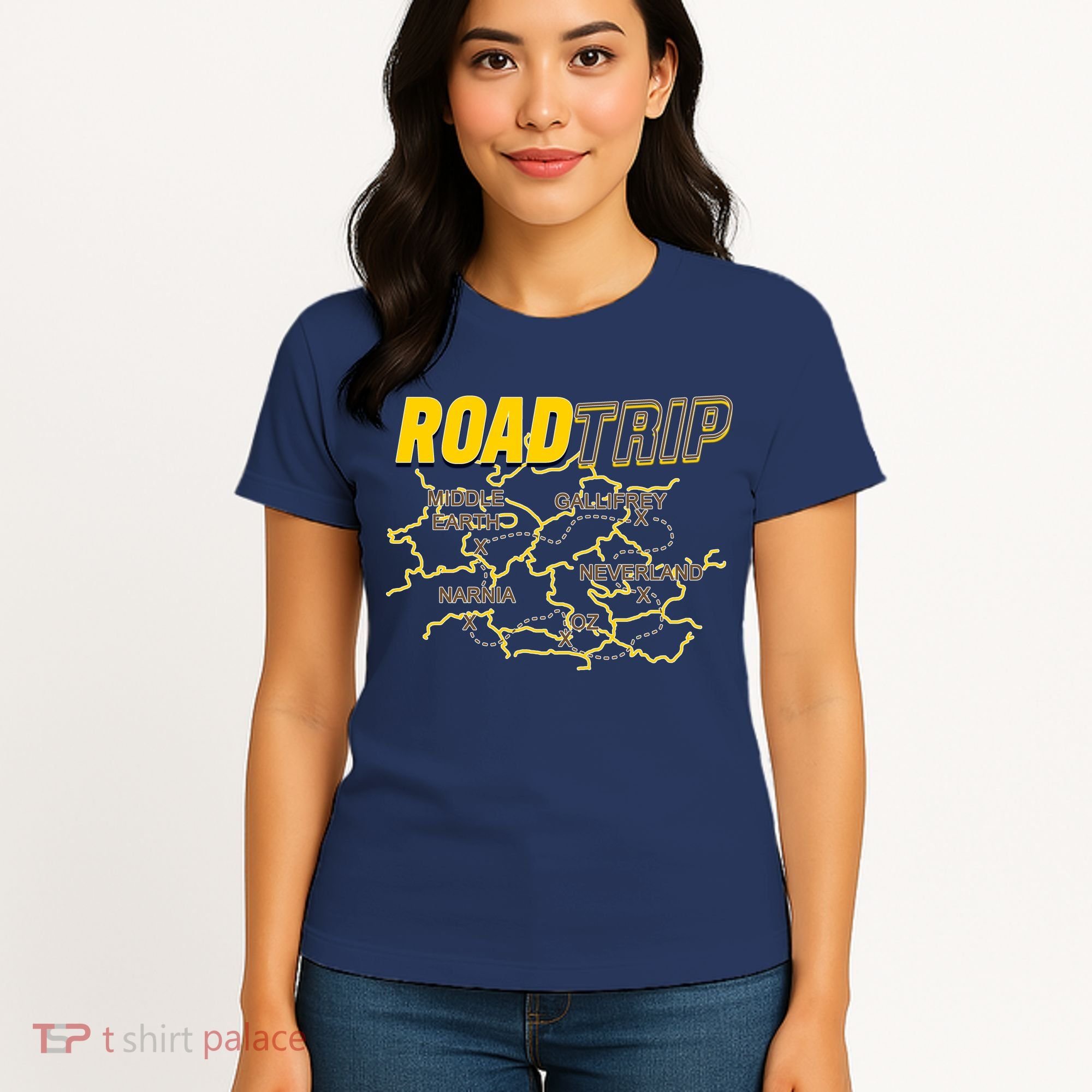 Road Trip Fantasy Treasure Map Women's T-Shirt