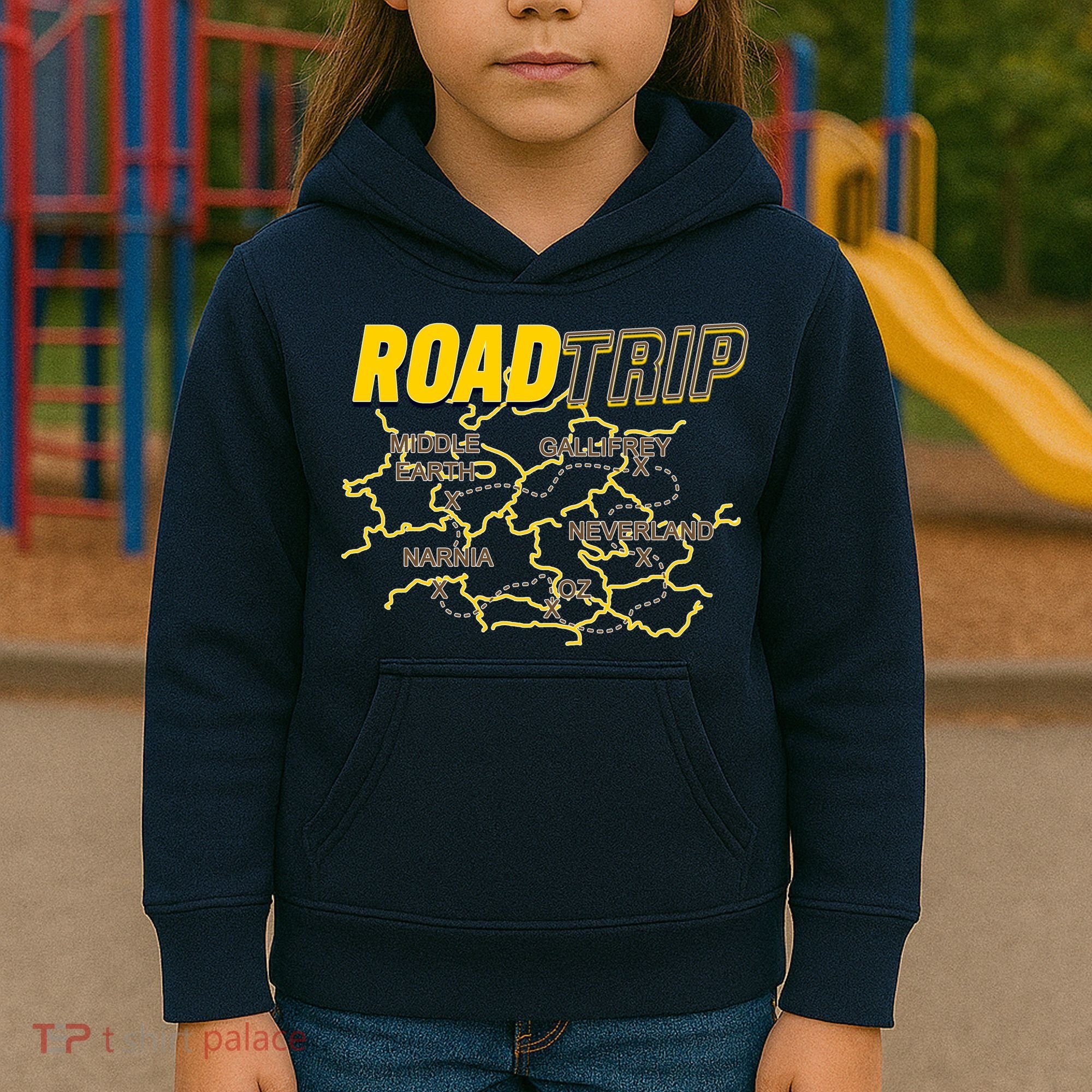 Road Trip Fantasy Treasure Map Kids Hoodie