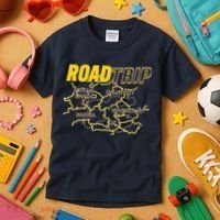 Road Trip Fantasy Treasure Map Kids T-Shirt thumb 3