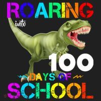 Roaring Into 100 Days Of School Women's Sweatshirt thumb 2
