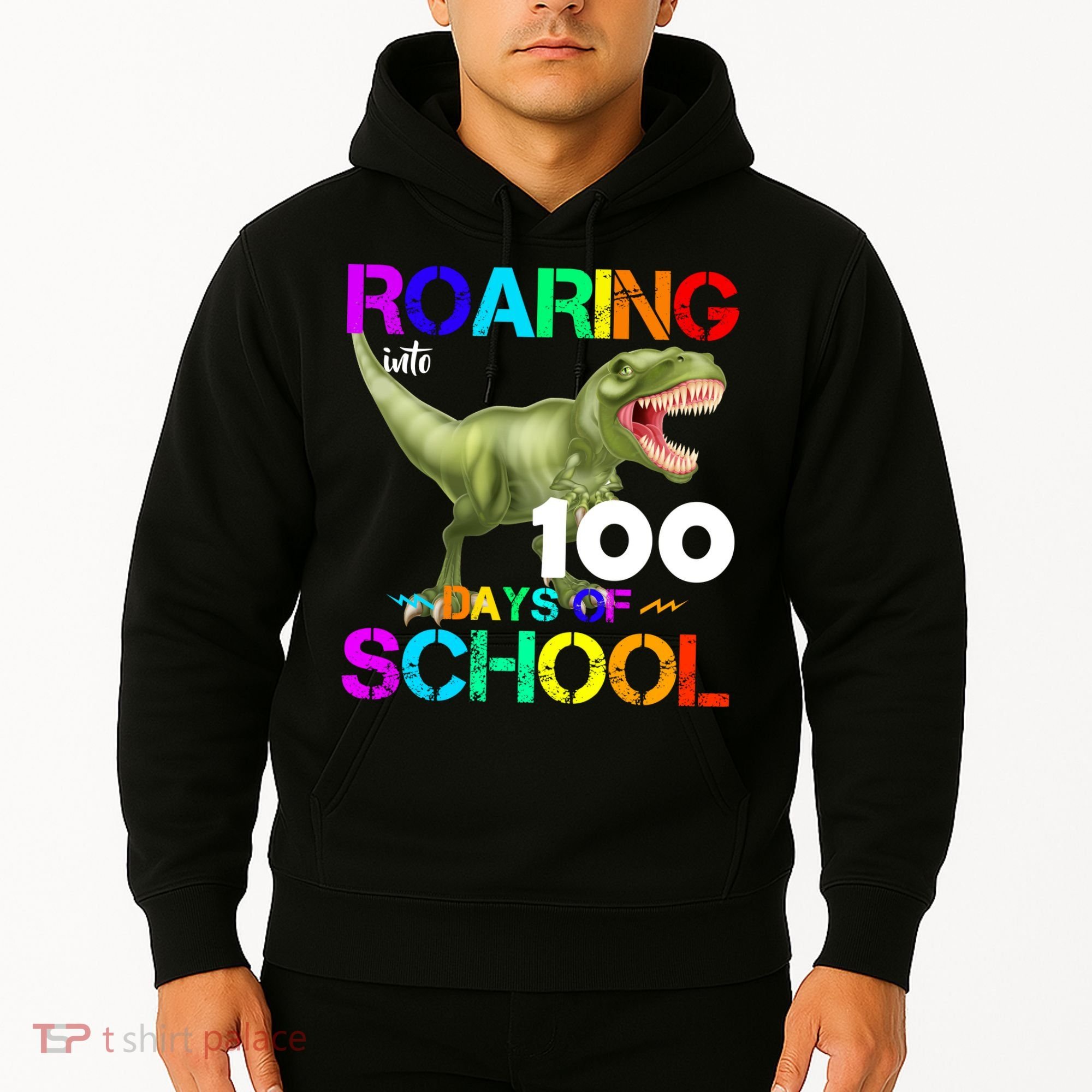 Roaring Into 100 Days Of School Hoodie