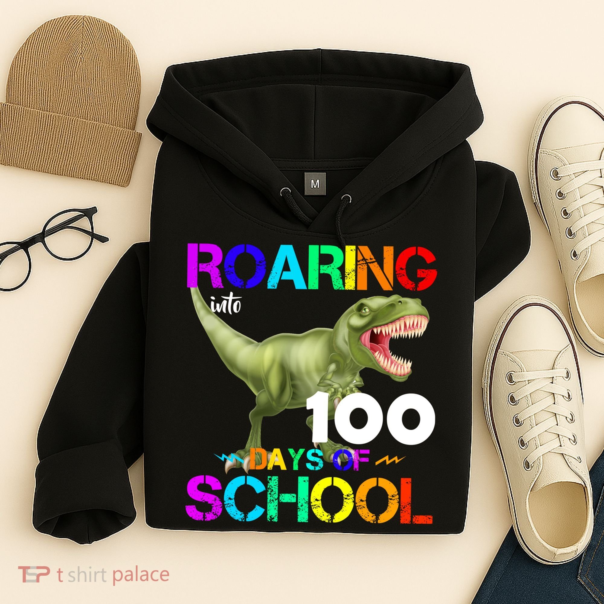 Roaring Into 100 Days Of School Hoodie