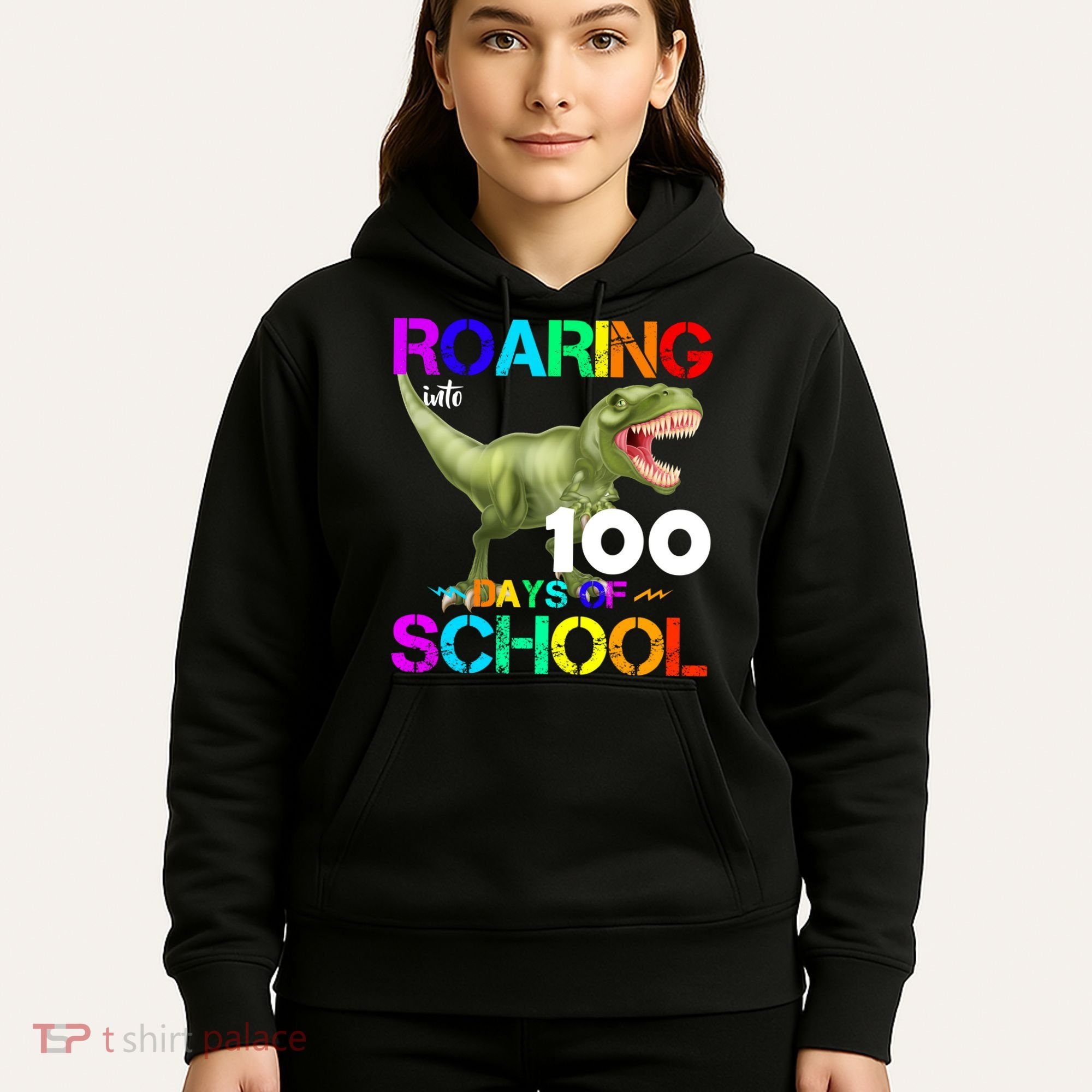 Roaring Into 100 Days Of School Hoodie