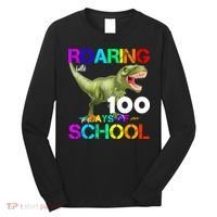 Roaring Into 100 Days Of School Long Sleeve Shirt thumb 0