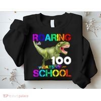 Roaring Into 100 Days Of School Sweatshirt thumb 2