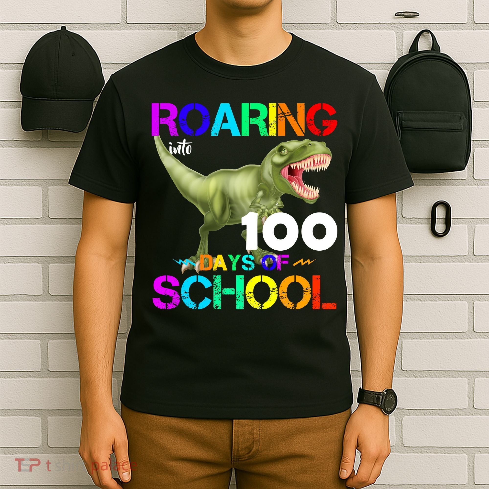 Roaring Into 100 Days Of School T-Shirt