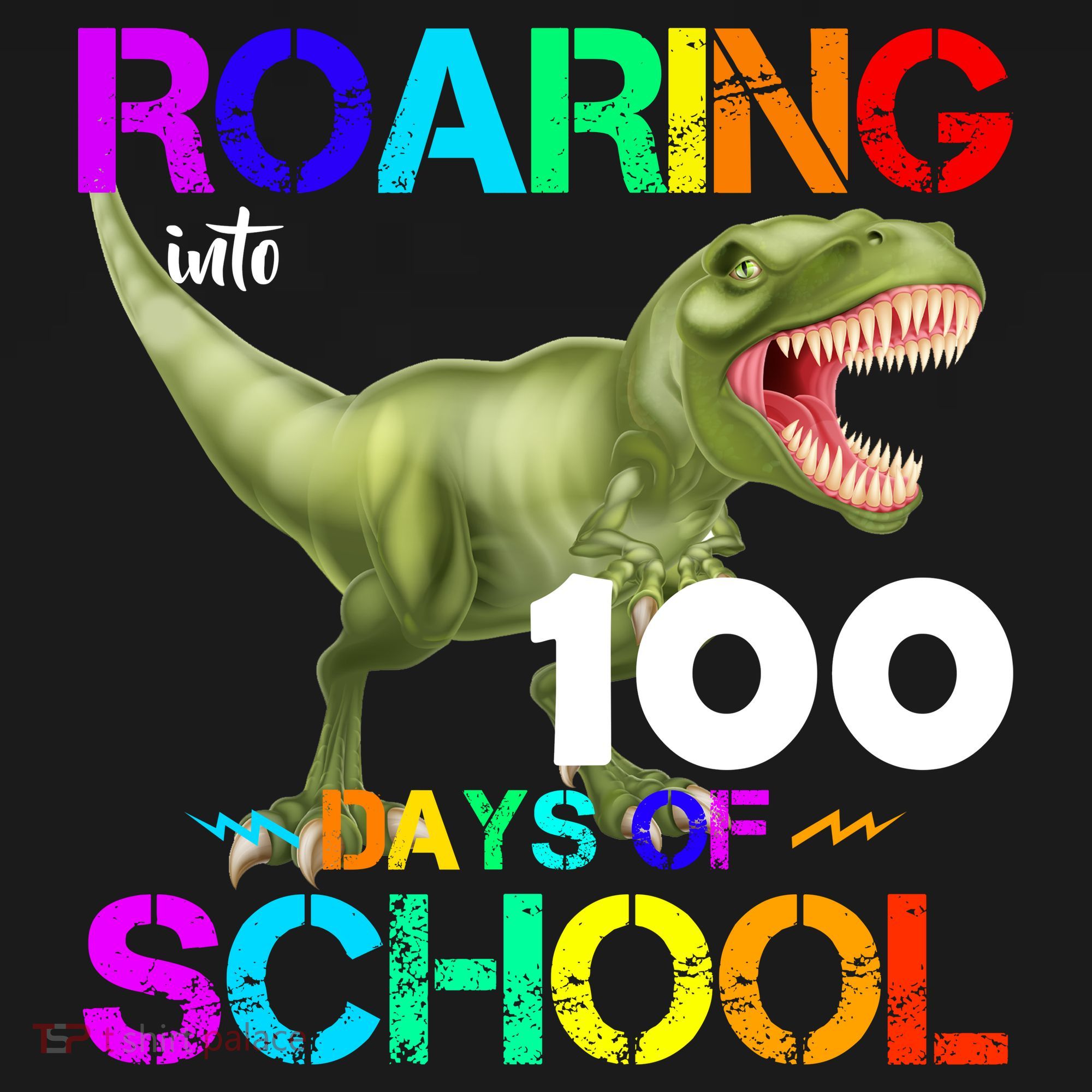 Roaring Into 100 Days Of School Button