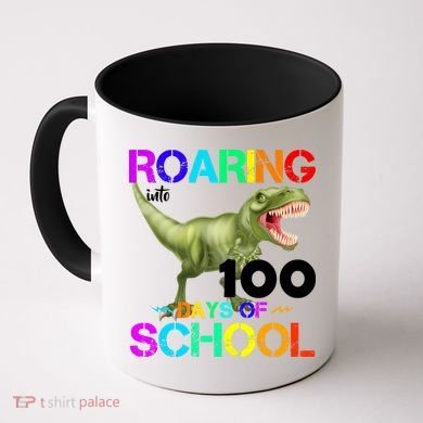 Roaring Into 100 Days Of School Coffee Mug