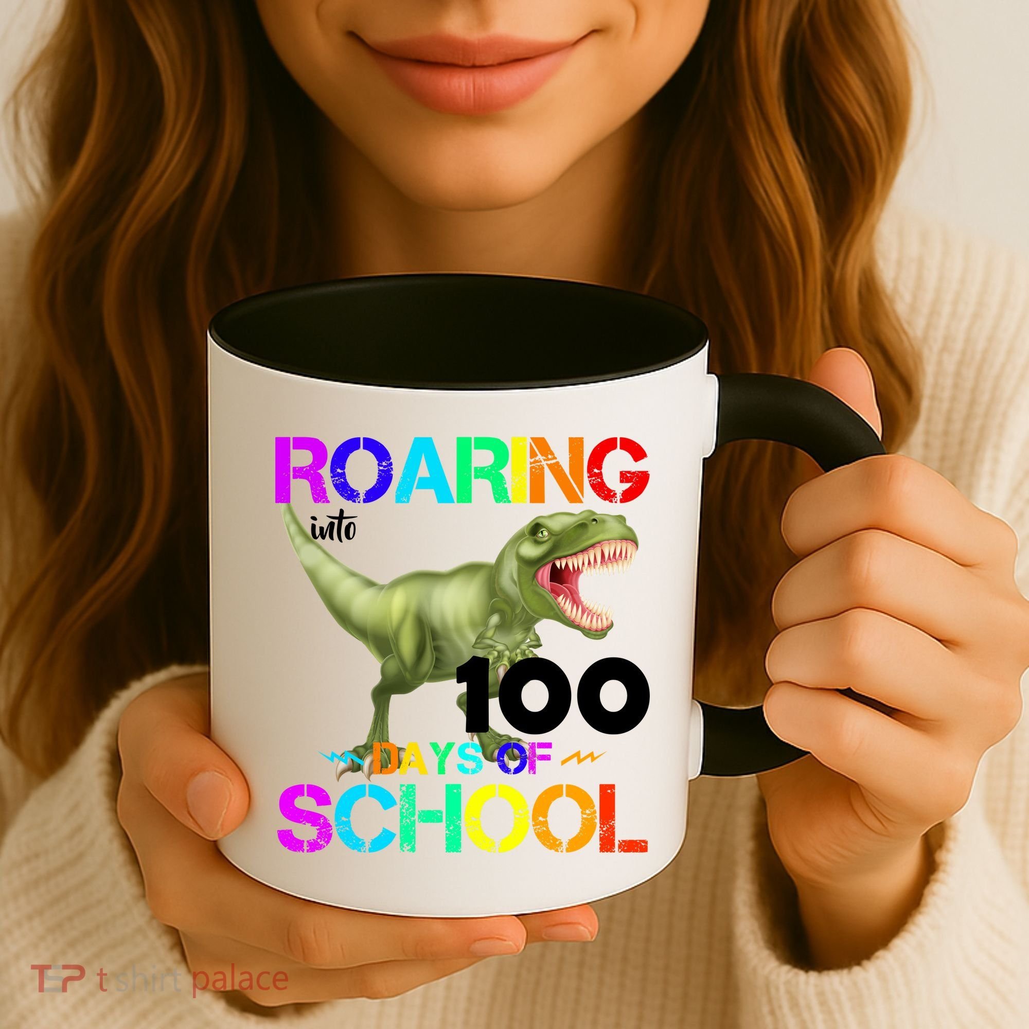 Roaring Into 100 Days Of School Coffee Mug