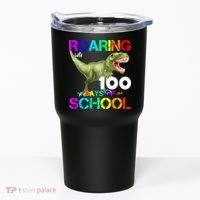 Roaring Into 100 Days Of School Tumbler thumb 0