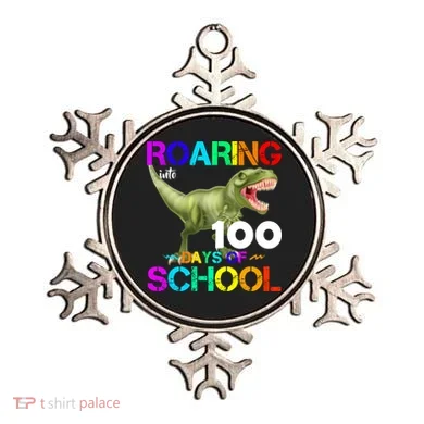 Roaring Into 100 Days Of School Ornament