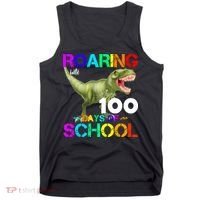 Roaring Into 100 Days Of School Tank Top thumb 0