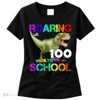 Roaring Into 100 Days Of School Women's T-Shirt thumb 0