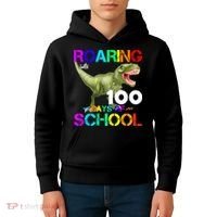 Roaring Into 100 Days Of School Kids Hoodie thumb 4