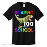 Roaring Into 100 Days Of School Kids T-Shirt thumb 0