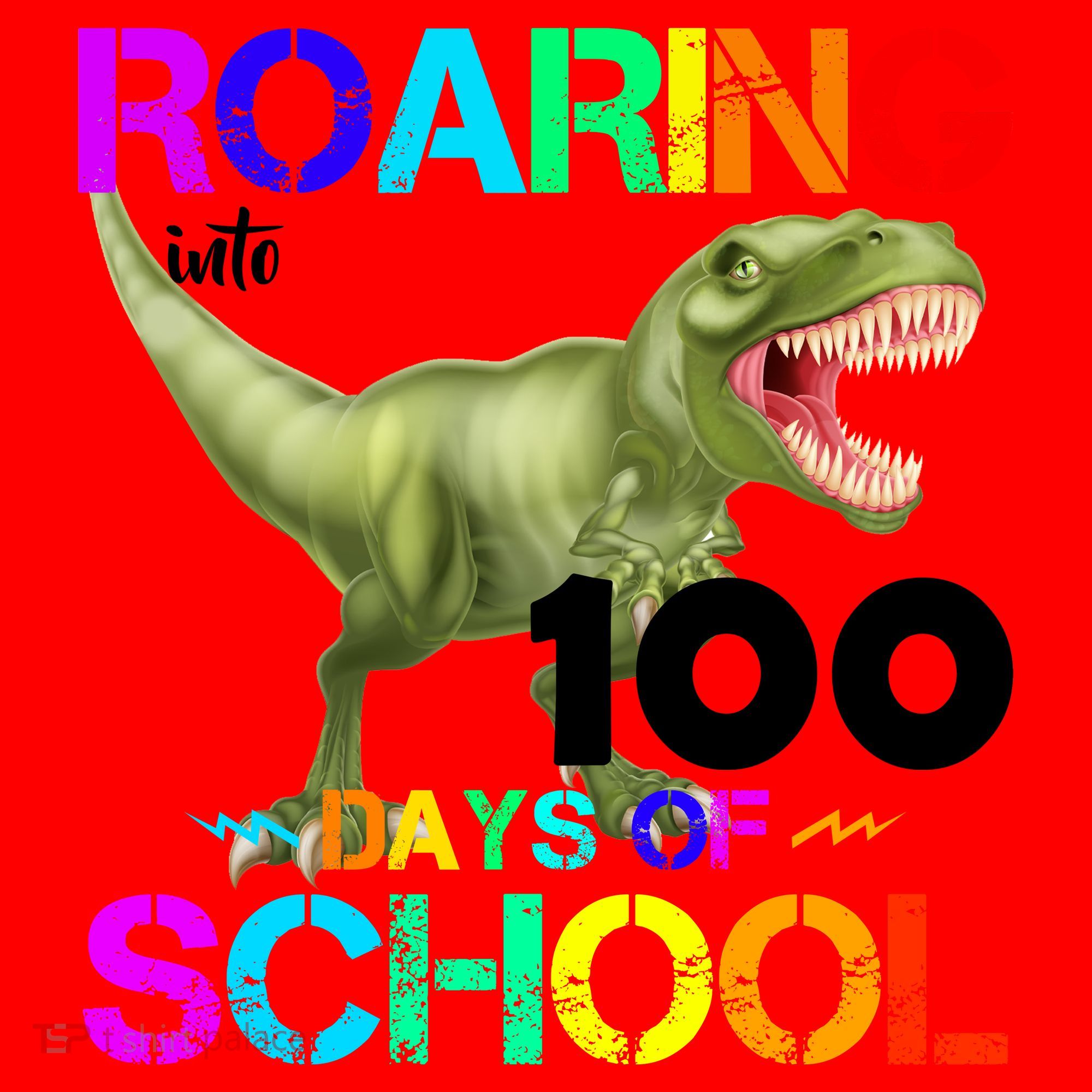 Roaring Into 100 Days Of School Santa Hat