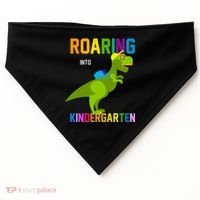 Roaring Into Kindergarten USA-Made Doggie Bandana thumb 0