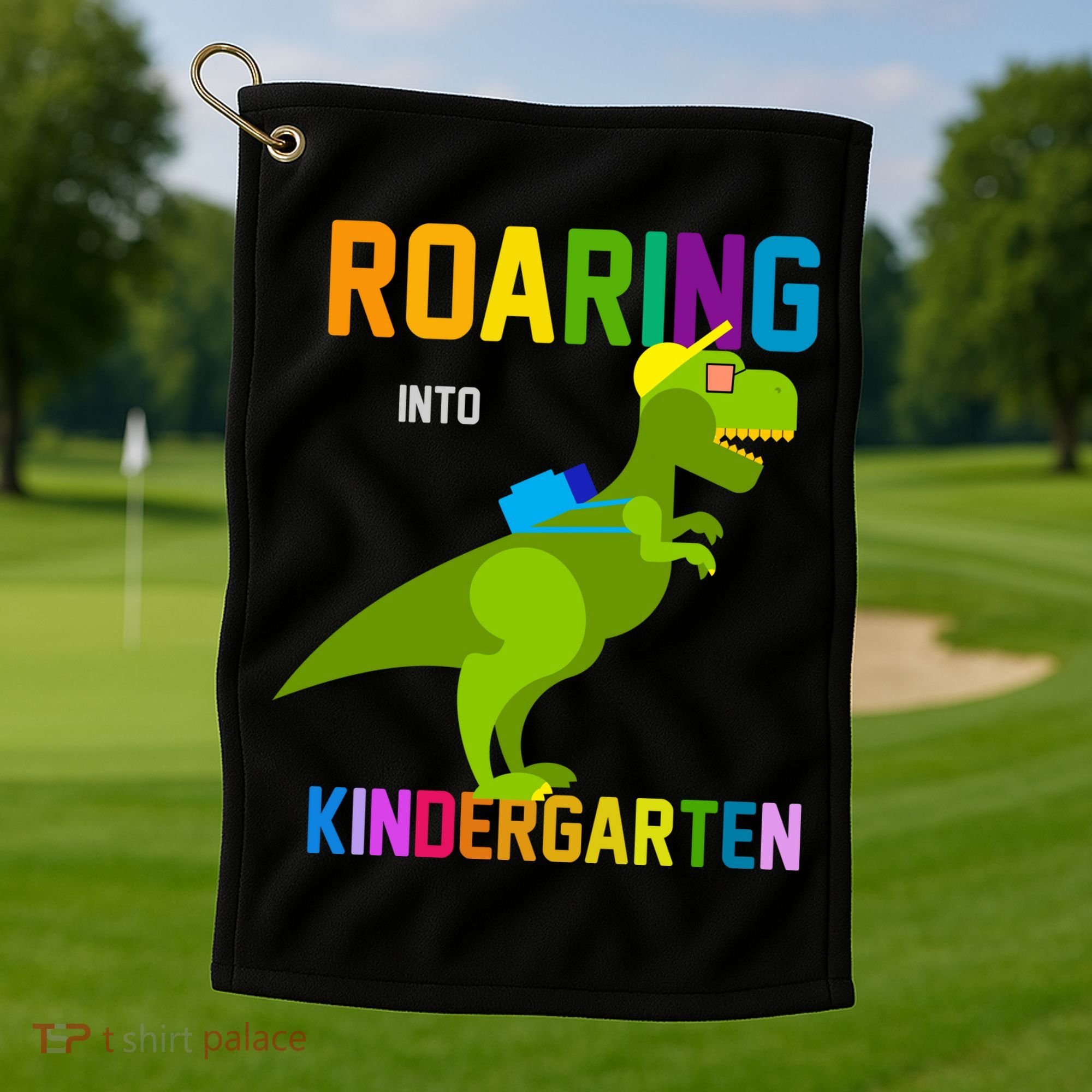 Roaring Into Kindergarten Golf Towel