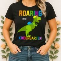 Roaring Into Kindergarten Women's T-Shirt thumb 2