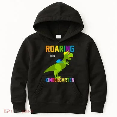 Roaring Into Kindergarten Kids Hoodie