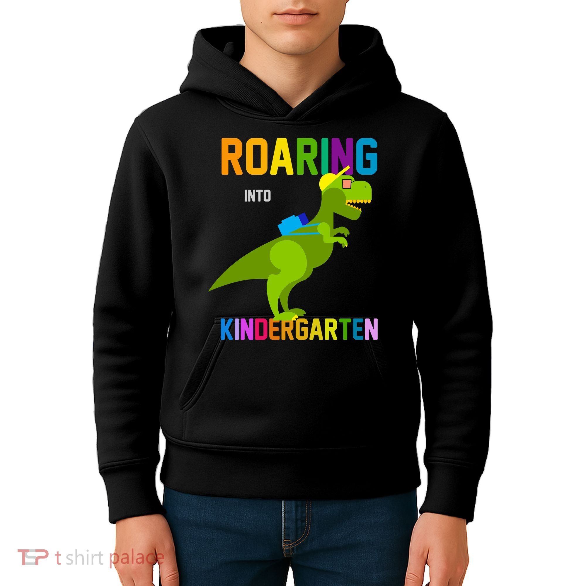 Roaring Into Kindergarten Kids Hoodie
