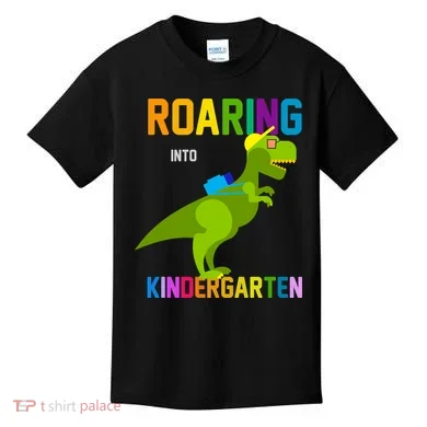 Roaring Into Kindergarten Kids T-Shirt