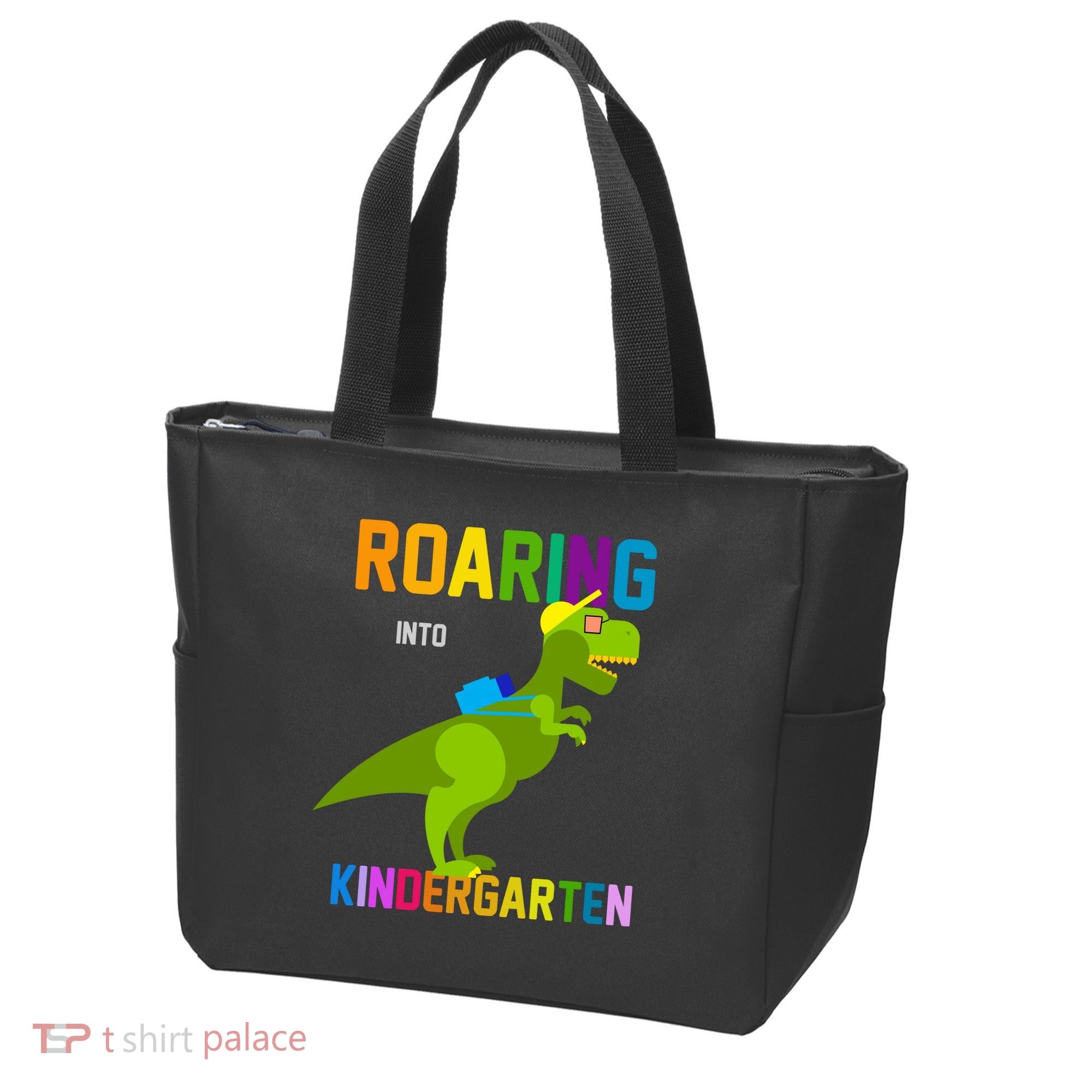 Roaring Into Kindergarten Tote Bag