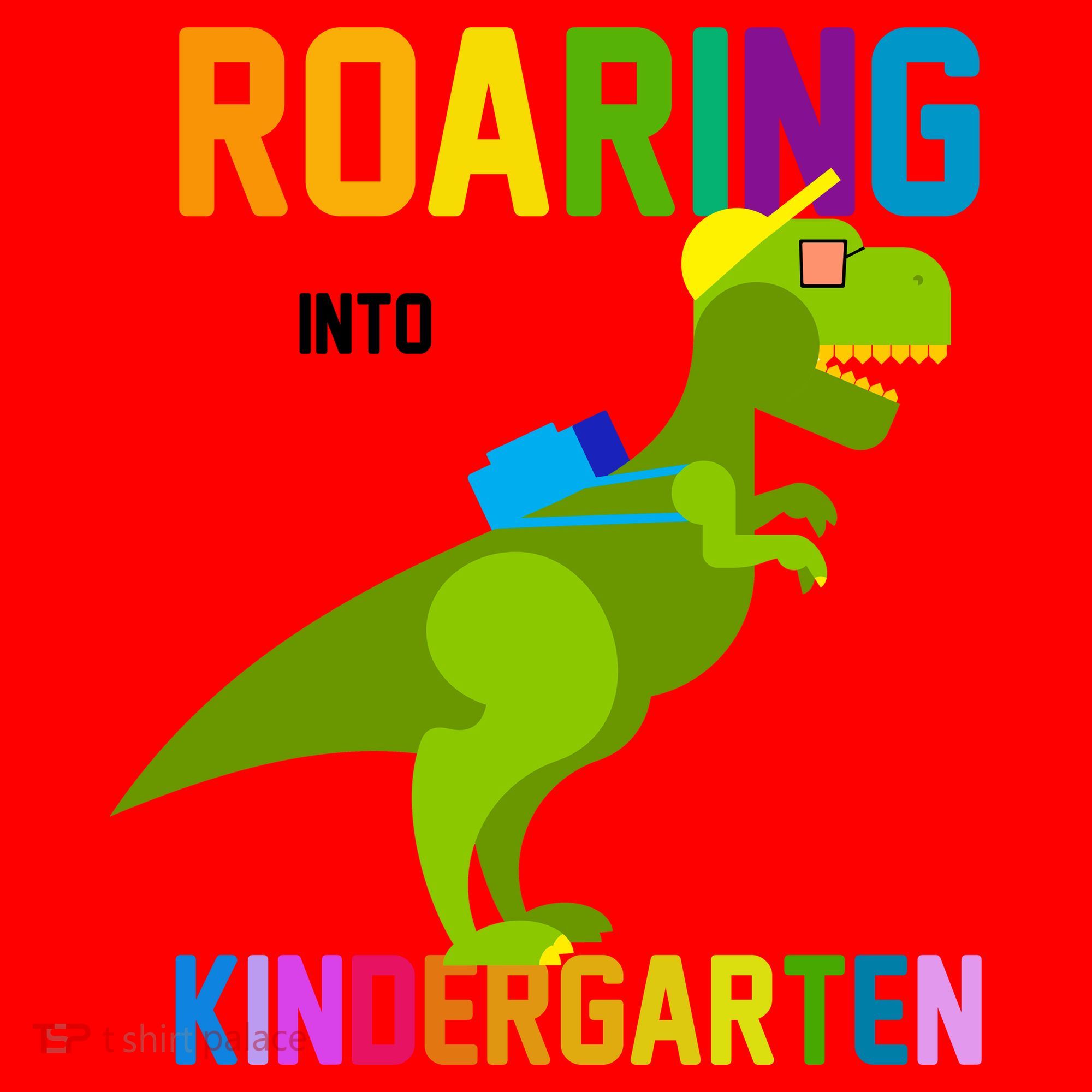 Roaring Into Kindergarten Santa Hat