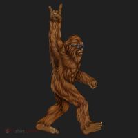 Rock On Bigfoot Sasquatch Loves Rock And Roll Sunglasses On Women's Sweatshirt thumb 2