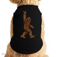 Rock On Bigfoot Sasquatch Loves Rock And Roll Sunglasses On Doggie Tank thumb 0