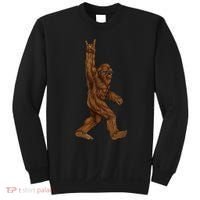 Rock On Bigfoot Sasquatch Loves Rock And Roll Sunglasses On Sweatshirt thumb 0