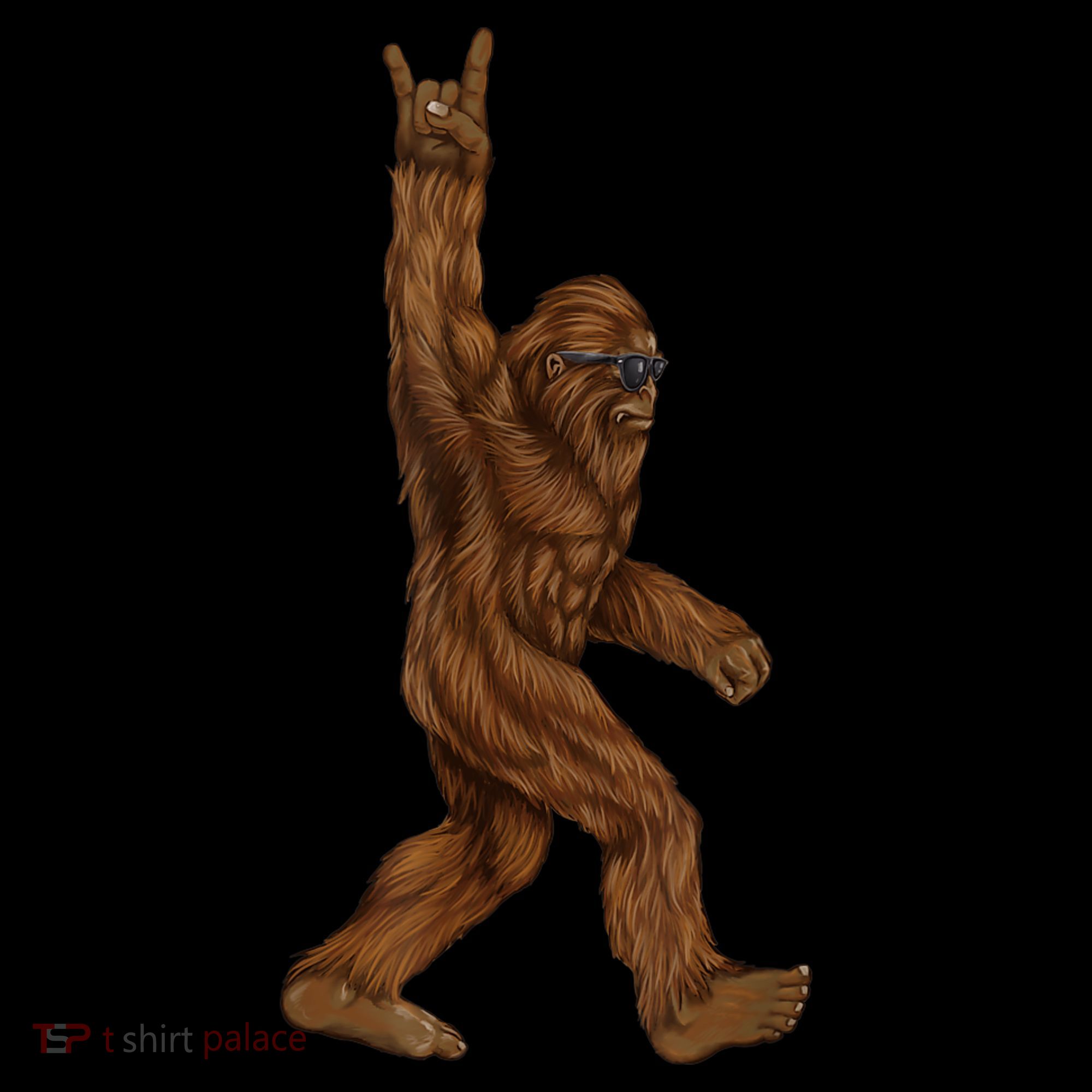 Rock On Bigfoot Sasquatch Loves Rock And Roll Sunglasses On Coffee Mug