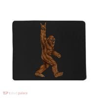 Rock On Bigfoot Sasquatch Loves Rock And Roll Sunglasses On Mousepad thumb 0