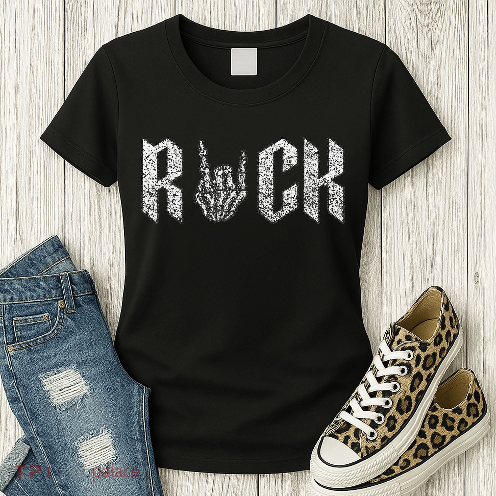 Rock On Band For  Rock And Roll Women's T-Shirt