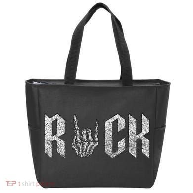 Rock On Band For  Rock And Roll Tote Bag