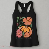 Retro Orange Blooms Groovy Floral We Exist We Resist Women's Tank Top thumb 3