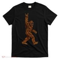 Rock On Bigfoot Sasquatch Loves Rock And Roll Sunglasses On T-Shirt thumb 0